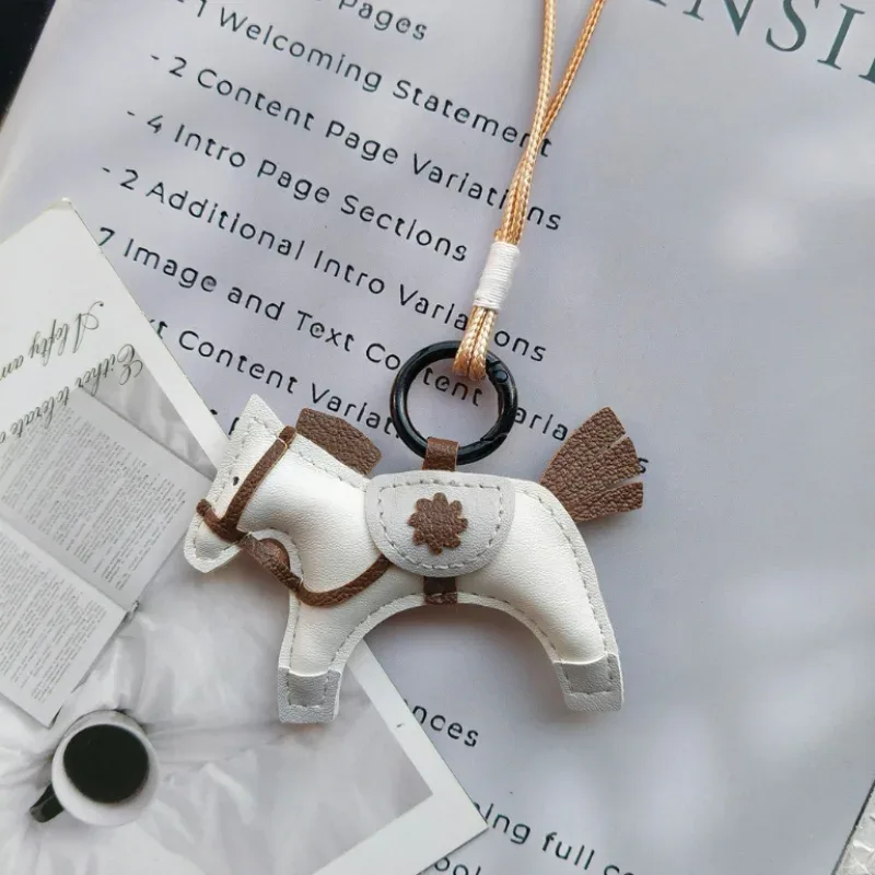 1 pièce porte-clés en cuir pu avec cordon tressé, pendentif pour sac à dos, accessoires de suspension pour téléphone, décoration diy