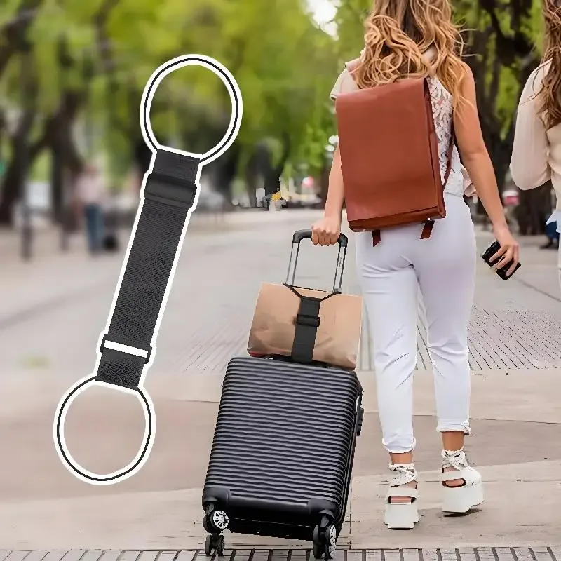 sangle de bagage élastique réglable, ceinture de sécurité de voyage, pour bagages à main, transport sécurisé des bagages