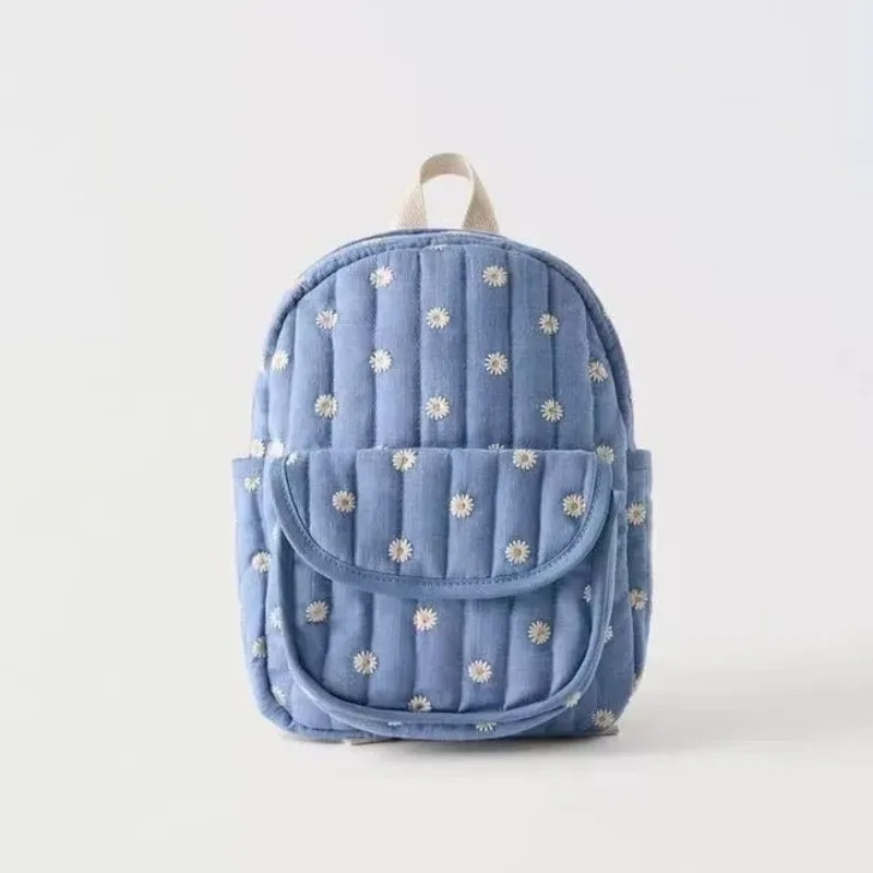 sac à dos kawaii daisy pour femme, grande capacité, tendance, populaire, sac d'école pour étudiants, bleu, sac à dos de voyage en plein air