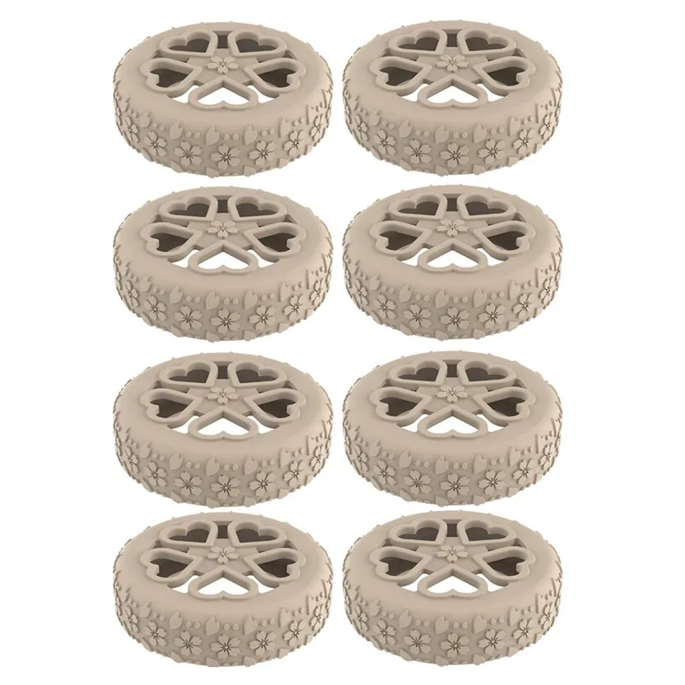 8 pièces de protections antidérapantes en silicone pour roues de bagages, réduisant le bruit, anneaux de protection pour roues de valises, absorption des chocs