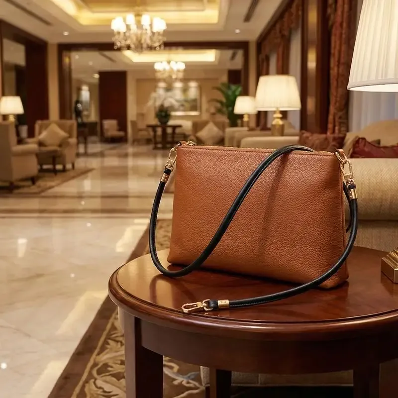 sangle de sac ronde en cuir pu pour sacs bandoulière, remplacement détachable avec cordon pour étui de téléphone, idéale pour le travail et le shopping