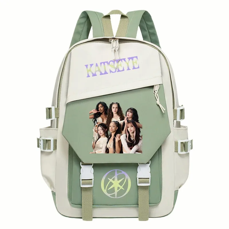 sac à dos kpop katseye pour femmes, sacs d'école multifonctionnels de grande capacité, sac à dos pour adolescents et étudiants, sac de voyage pour fans de mode
