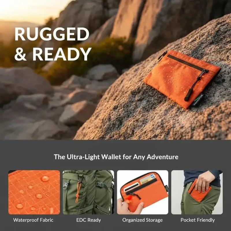 Sac de rangement extérieur léger, imperméable, résistant aux déchirures, avec corde, organisateur pliable pour randonnée, plage, pêche