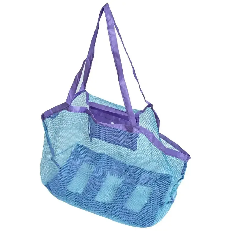 sac de rangement pliable pour jouets de plage pour enfants, 1 pièce, sac de transport en maille portable pour transporter des outils de pioche de sable, jeux en plein air