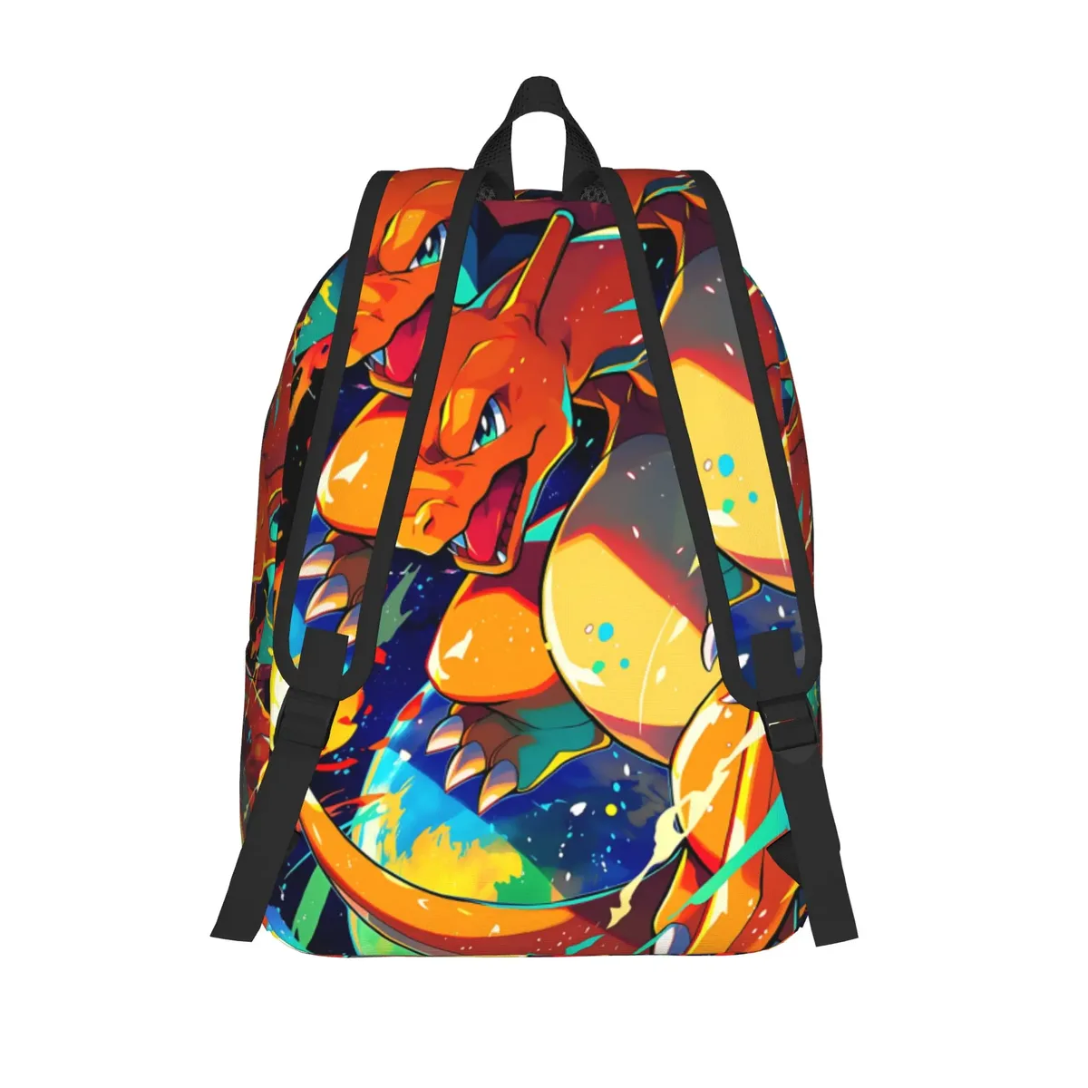 Sac à dos tendance sur le thème de Pokémon Charizard Fire Blast, Mochilas Solid pour l'école, sac à dos de grande capacité