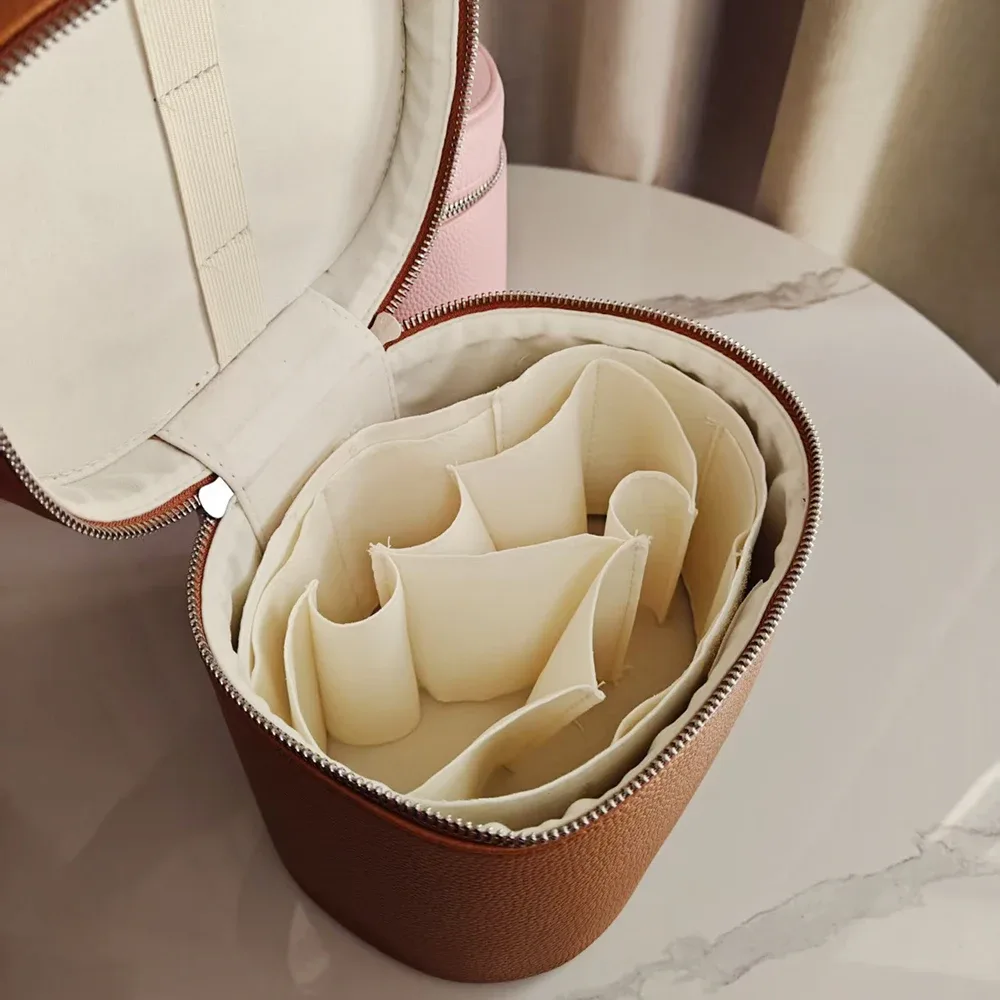 sac à cosmétiques personnalisé avec initiales pour femmes, grande capacité, accessoires de voyage féminins, trousse de maquillage avec poignée supérieure, rangement quotidien pour produits de beauté