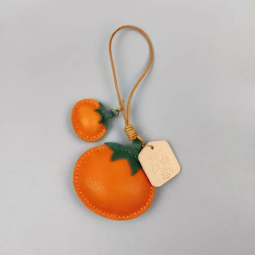 porte-clés personnalisé en cuir souple, design drôle et mignon, pendentif pour sac à dos, porte-clés créatif en forme de fruit de dessin animé, cadeau