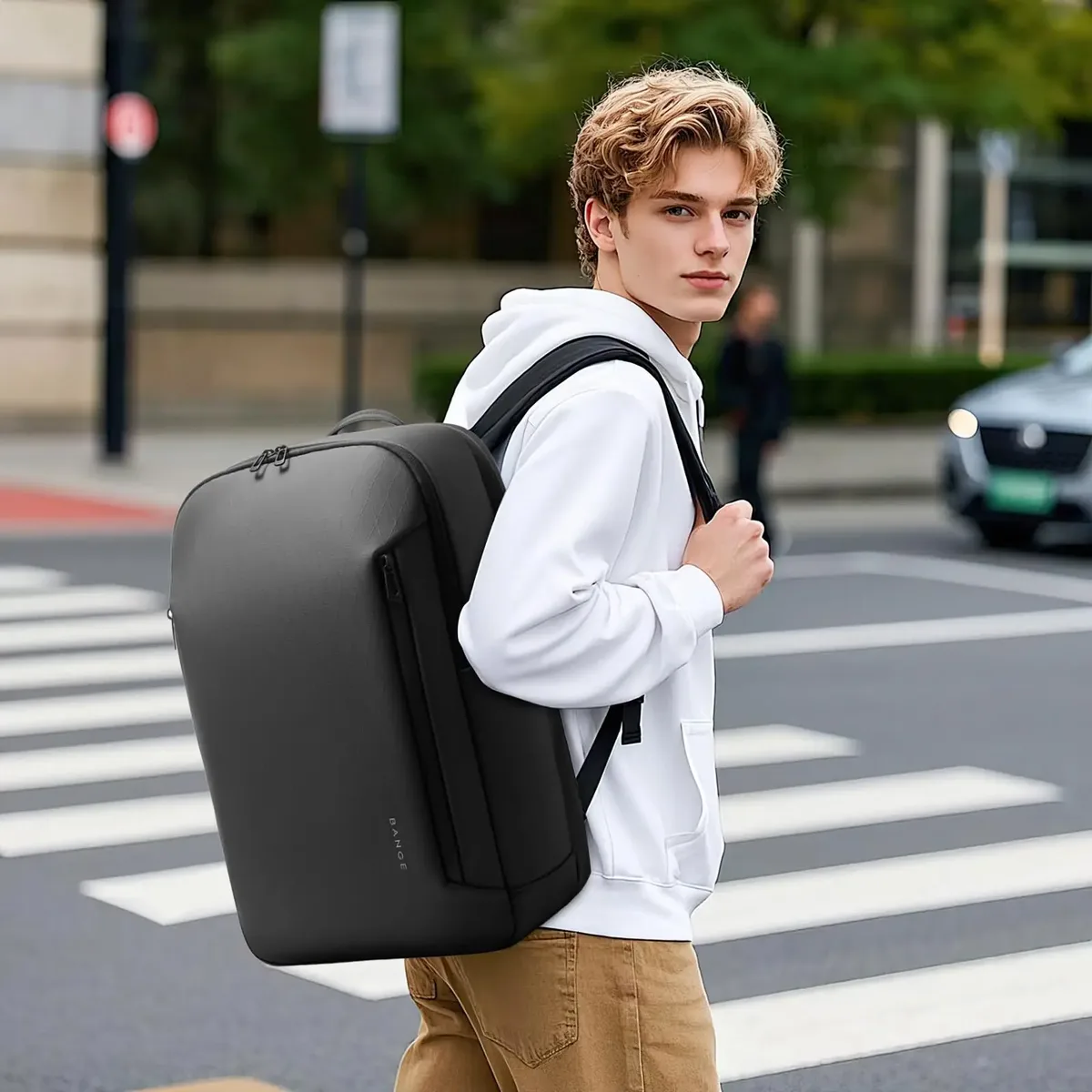 bange nouveau décontracté multi-poches grande capacité quotidien 15.6 pouces ordinateur portable léger étanche pour voyage d'affaires spacieux hommes sac à dos avec ykk
