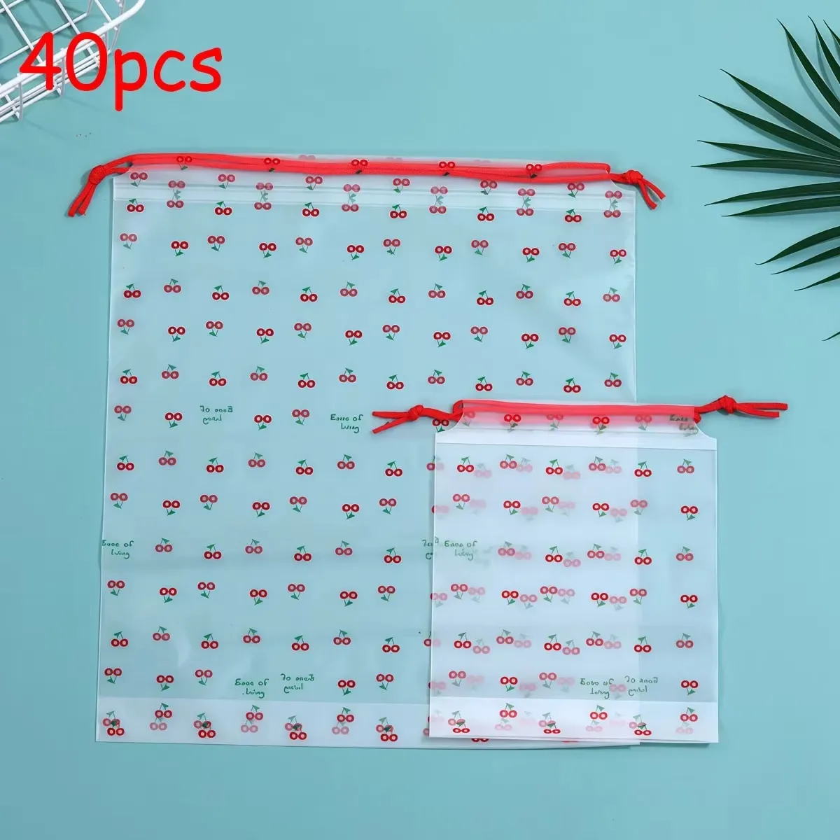 sac à cordon de serrage 40 pièces, sac de rangement pour chaussures de voyage, sac d'emballage transparent pour vêtements de voyage cherry, sac de rangement anti-poussière pour jouets et chaussures