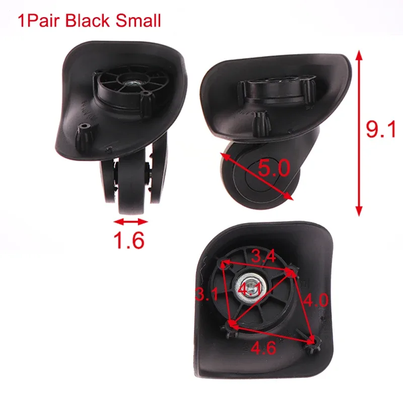roues de bagage silencieuses pour valise, roulettes à percussion, roue de bagage, remplacement pour valise, accessoire de chariot, haute qualité, 1 paire