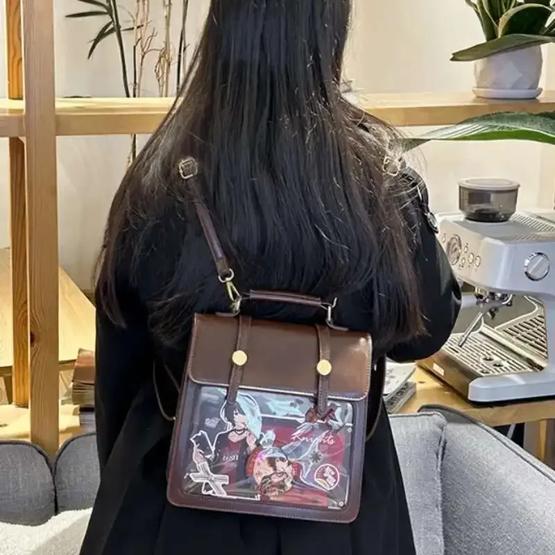 mode mignon ita sac à dos nouveau jk épaule lolita messager sac à bandoulière filles transparent bricolage affichage sac à main y2k mini sac à dos