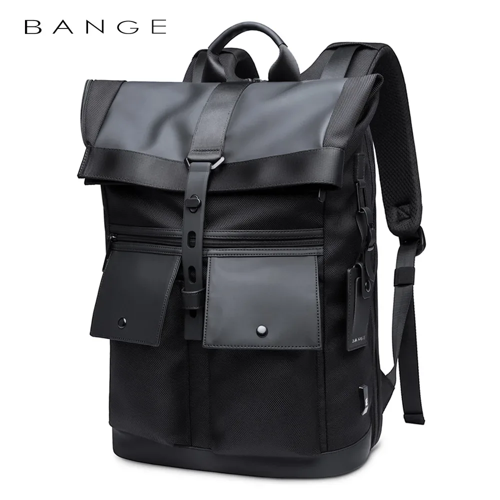 Bange hommes mode sac à dos 15.6 pouces multifonctionnel étanche sac à dos quotidien sac de voyage sac à dos scolaire décontracté