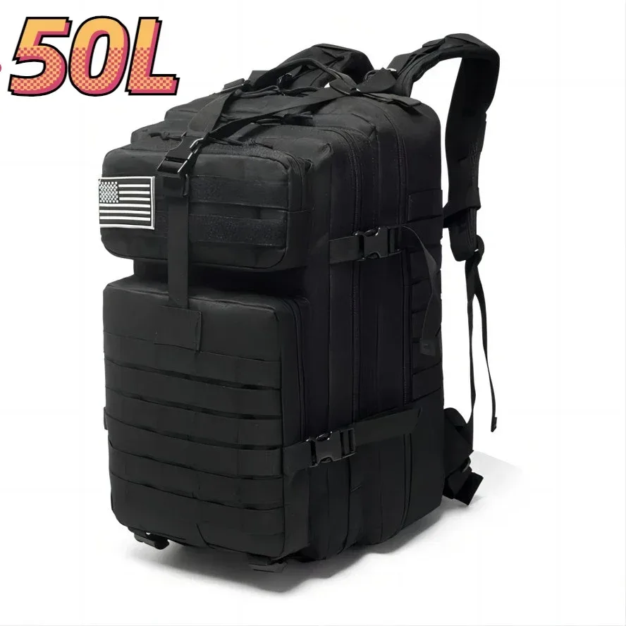 sac à dos tactique 30l/50l en nylon 1000d imperméable, pour trekking, pêche, chasse, camping, activités outdoor et randonnée