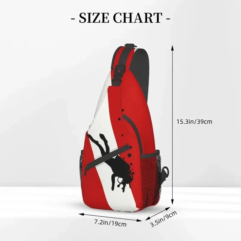 sensation de plongée sous-marine bubble sling crossbody backpack pour homme, sac de poitrine personnalisé initié par le plongeur, voyage, randonnée, sac à dos