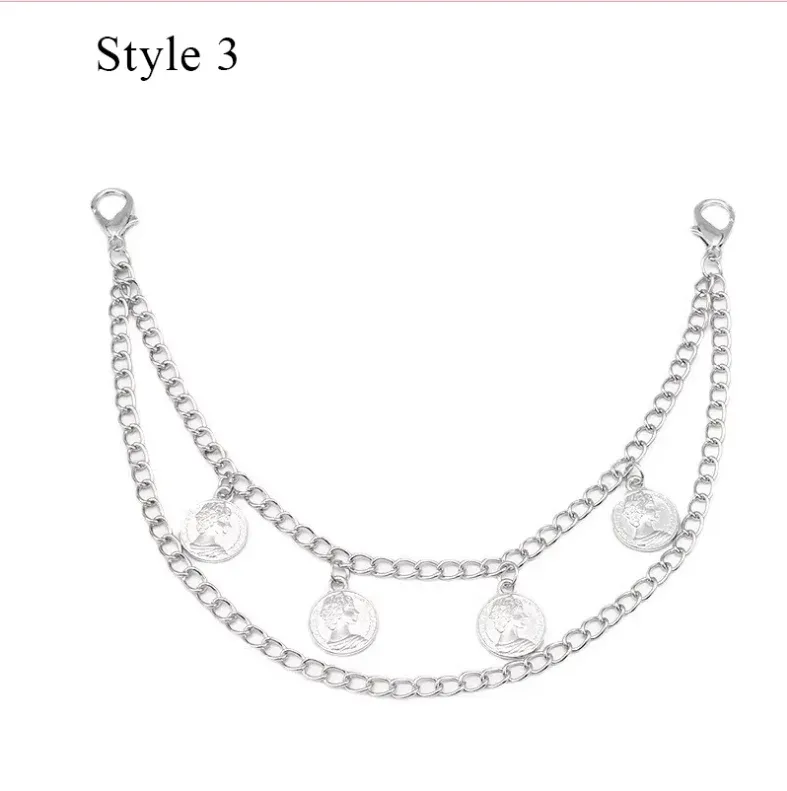 y2k – sangle en chaîne de perles en métal pour sacs, chaîne de sac multicouche pour sac à main, poignées de bricolage, pendentif étoile, sac à bandoulière, accessoires de chaîne