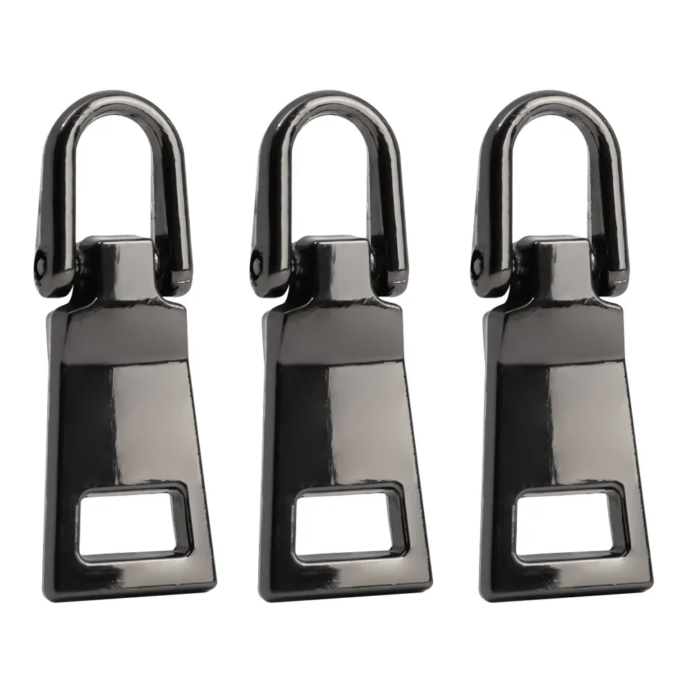 curseur de fermeture éclair en acier inoxydable pour vêtements, kit de réparation de fermeture éclair, traction pour curseur de fermeture éclair, accessoires de couture, kits de couture, 3 pièces