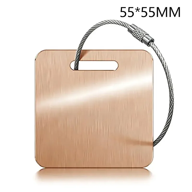 1 porte-clés en acier inoxydable avec boucles en fil d'acier robustes, pour sac à dos, bagages, porte-clés carré