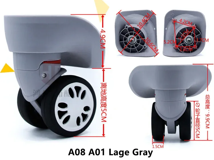 a01 a08 a-08 roues d'avion silencieuses boîtier de chariot bagages roue universelle valise réparation accessoires roues de remplacement roulette