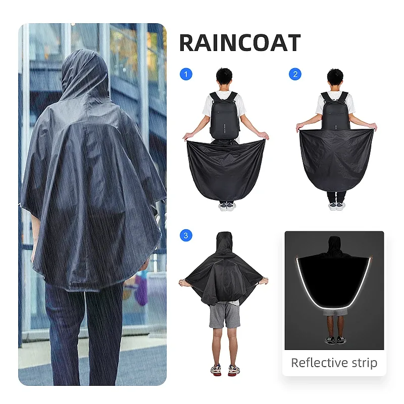 mark ryden-sac à dos étanche antivol pour homme, imperméable, sac pour ordinateur portable, sac d'école, sac de voyage, mode, tsa lock, 40*30*14, 15.6 pouces