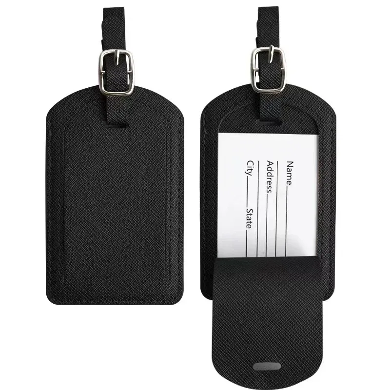 lettres personnalisées saffiao étiquette de bagage en cuir pu vente en gros personnaliser initial accessoires de voyage femmes hommes valise étiquette de carte de nom