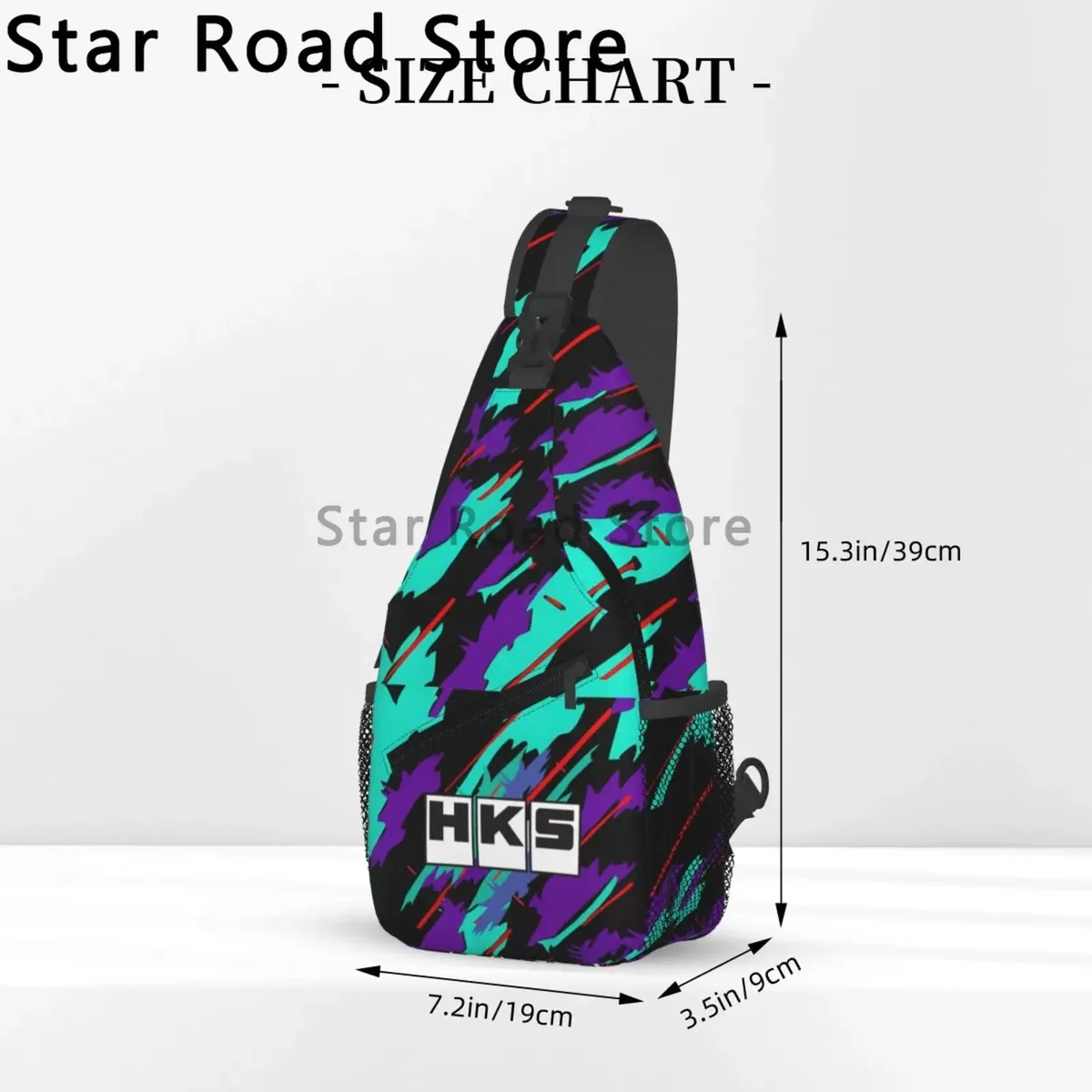 hks advan-sac à dos à bandoulière avec logo jdm pour homme et femme, observateur, réglable, décontracté, voyage, randonnée