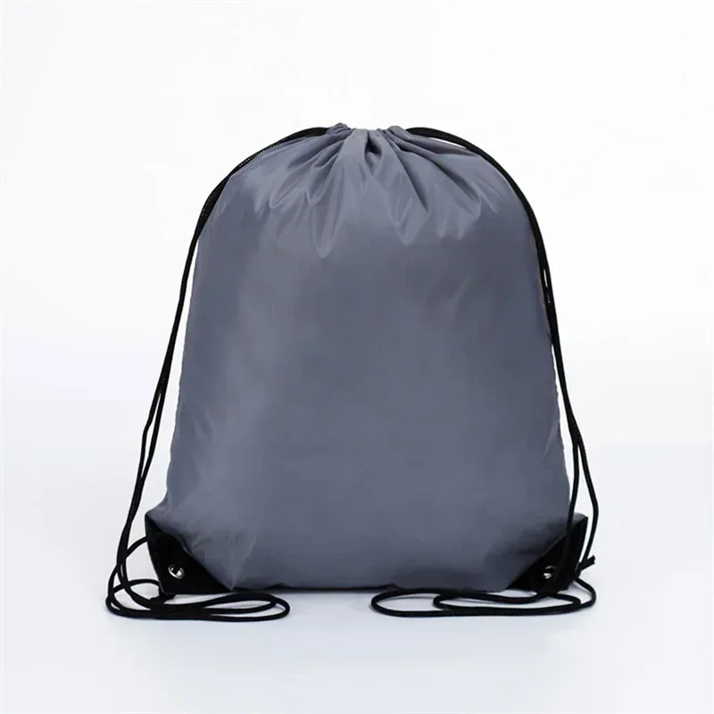 1pc sac à dos à cordon avec bande réfléchissante chaîne sac à dos cinch sacs sac en vrac pour l'école yoga sport gymnase voyage