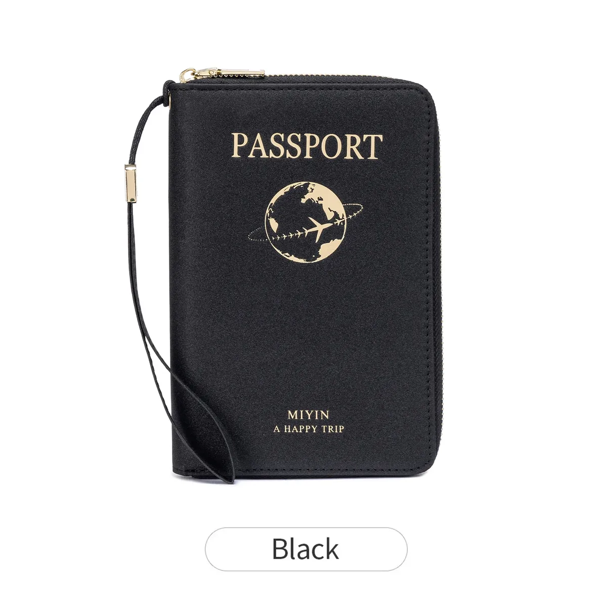 porte-passeport rfid miyin en cuir pu, indispensable pour les voyages en famille, pour cartes de crédit, billets et documents, unisexe