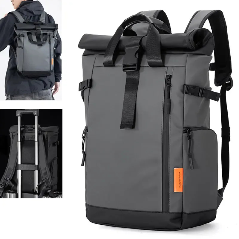 Sac de voyage pour hommes 15.6 pouces ordinateur portable sac à dos en plein air étanche Camping randonnée sac d'école collège affaires sac à dos