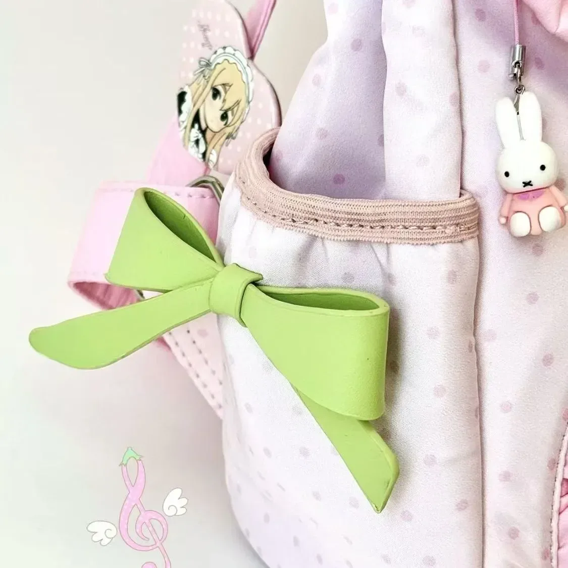 nouveau sac à dos ulzzang ita bag harajuku à pois fraises, mignon et adorable, style kawaii preppy, sac pour poupées y2k