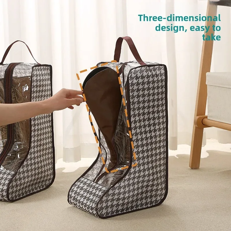 sacs de rangement pour bottes hautes avec fenêtre transparente en pvc, organisateur respirant et anti-poussière, empêche la déformation des bottes hautes pour femmes dans le placard