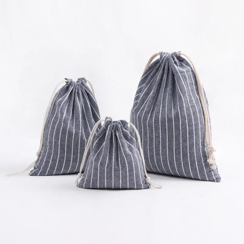sacs en coton à cordon pour mariage, noël, cadeaux, emballage diy, petites pochettes à cordon, étuis de rangement anti-poussière pour la maison