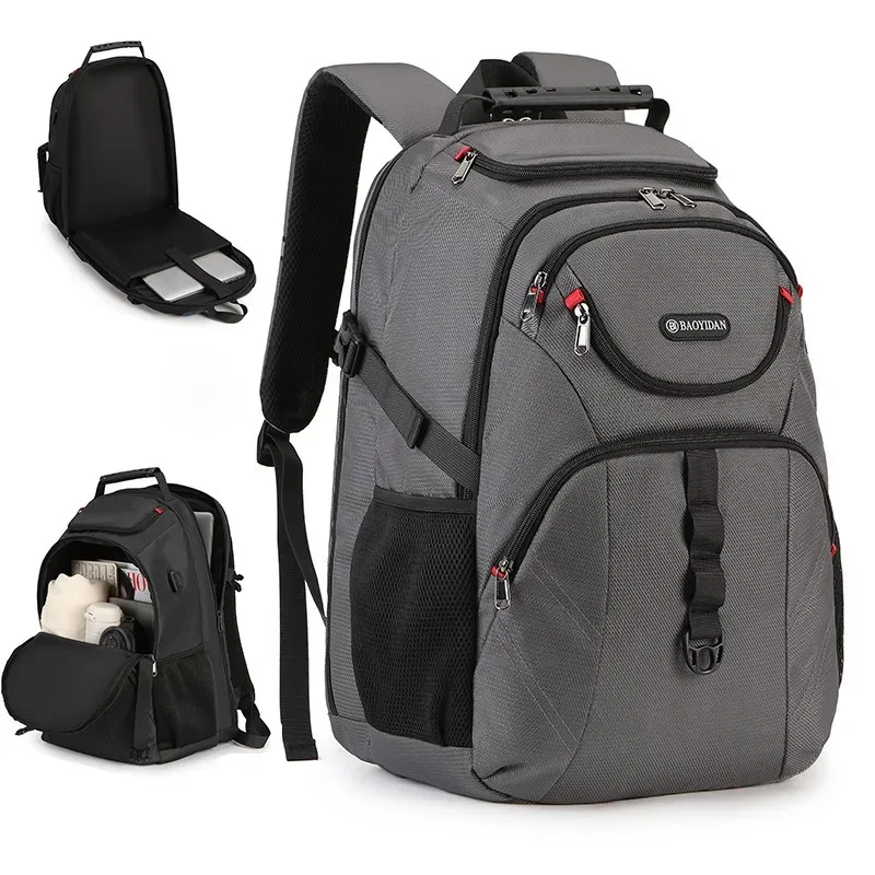 nesitu 37 l sac à dos de grande capacité a4 14 15.6 16 pouces pour ordinateur portable, sac à dos pour hommes et femmes, sac de voyage pour l'école, la randonnée, gris, noir, bleu, m1580