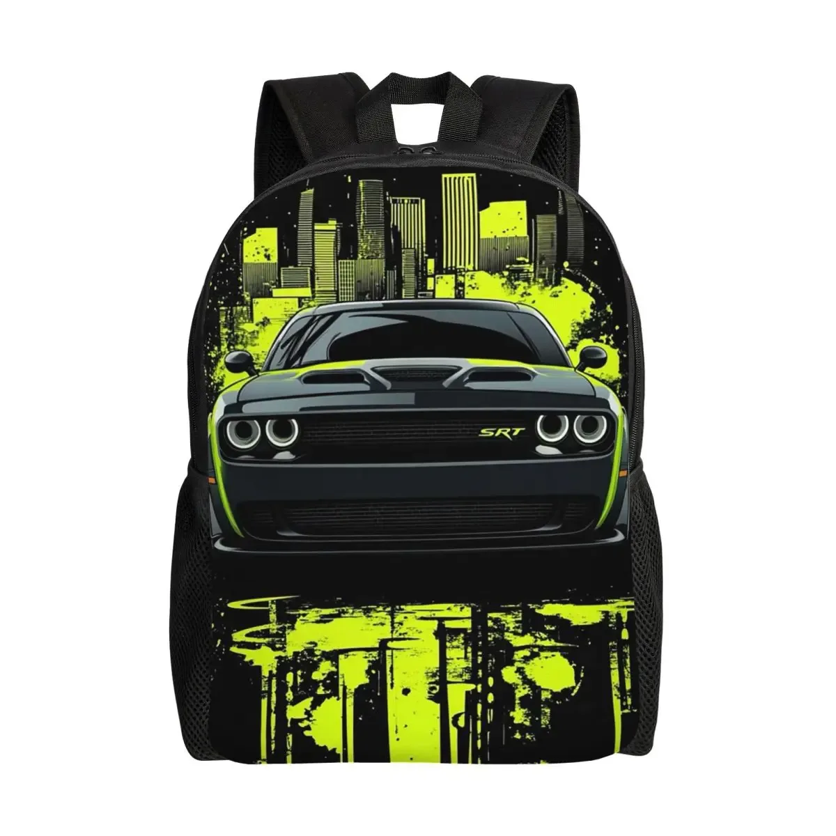 sac à dos d'étudiant srt hellcat demon dodge challenger, sac d'école, sac à dos de randonnée, sac de voyage, sac à bandoulière pour hommes et femmes