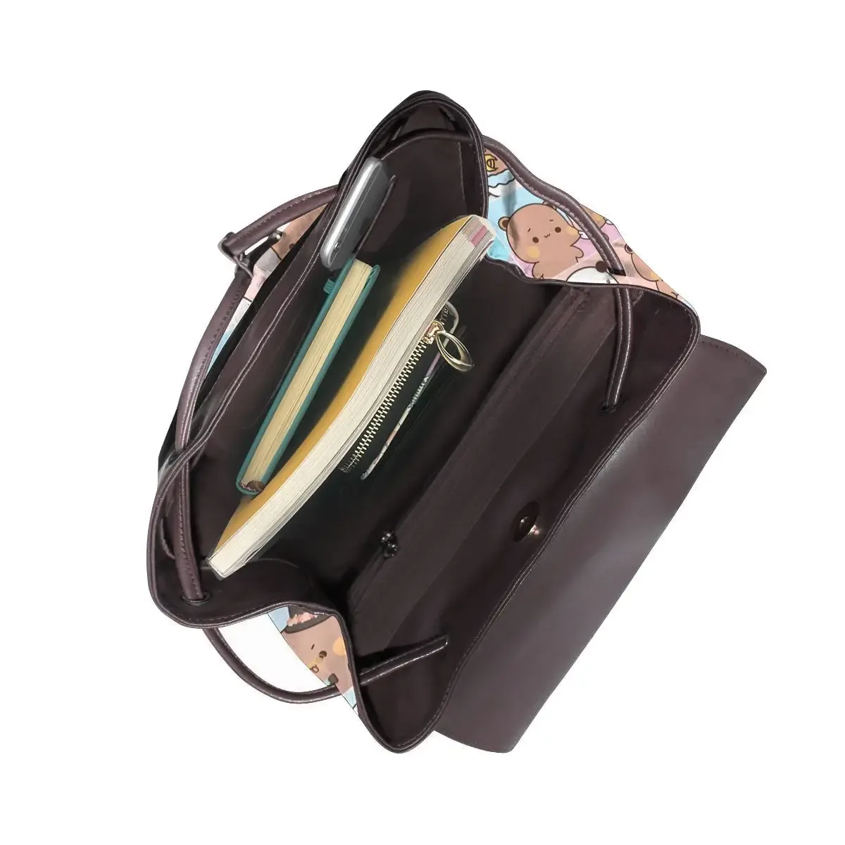 bubu dudu nouveau sac à dos pour femme tendance, sac à dos en cuir de haute qualité, sac à dos simple et élégant, sac à dos de grande capacité