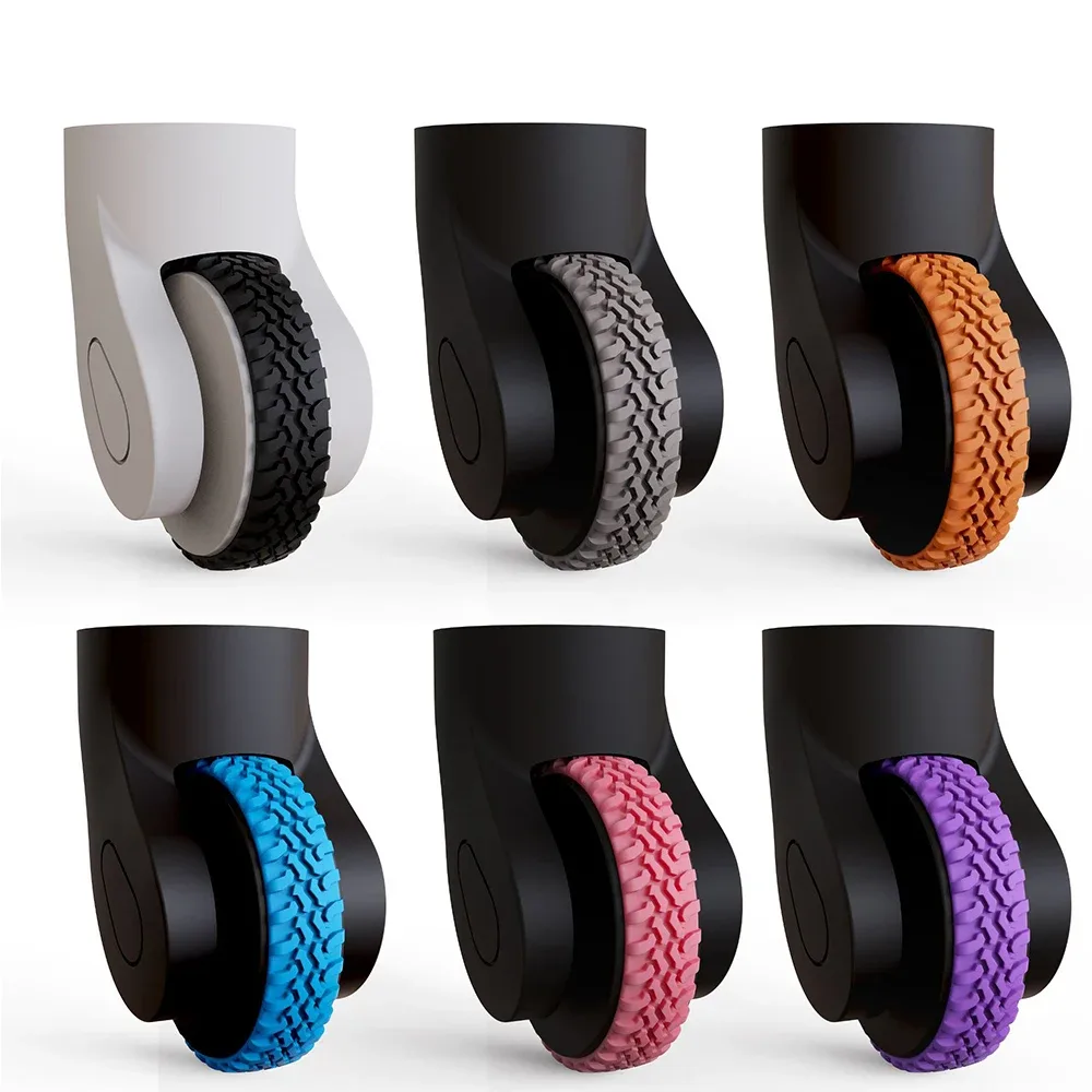 autocollants de protection auto-adhésifs en silicone pour roues de bagages, manchons pour roues de valise, réduction du bruit, couvre-roulettes pour chariot