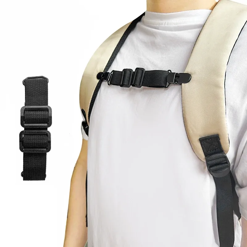 sac à dos antidérapant, sangle de poitrine, boucle réglable pour l'extérieur, sangle externe, sangle portable avec boucle de dégagement