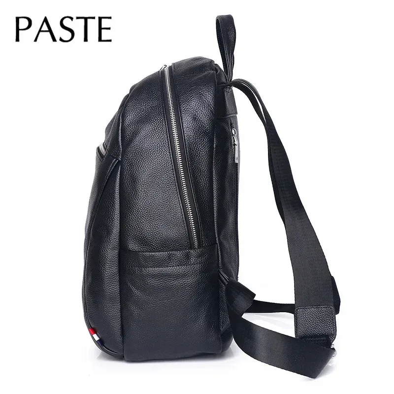 sac à dos pour homme en cuir de vache véritable noir tendance 2026, sac à dos pour ordinateur portable, sac d'affaires pour homme, sac à dos de haute qualité pour adolescents