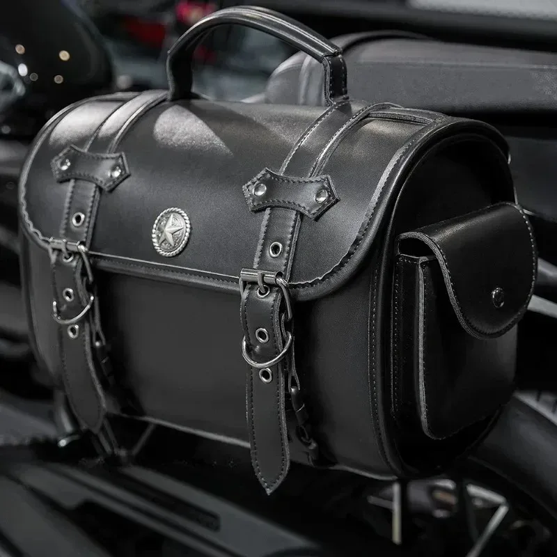 sacoche de moto rétro, sacoches latérales pour moto, sacs de rangement imperméables pour outils, pour harley moto