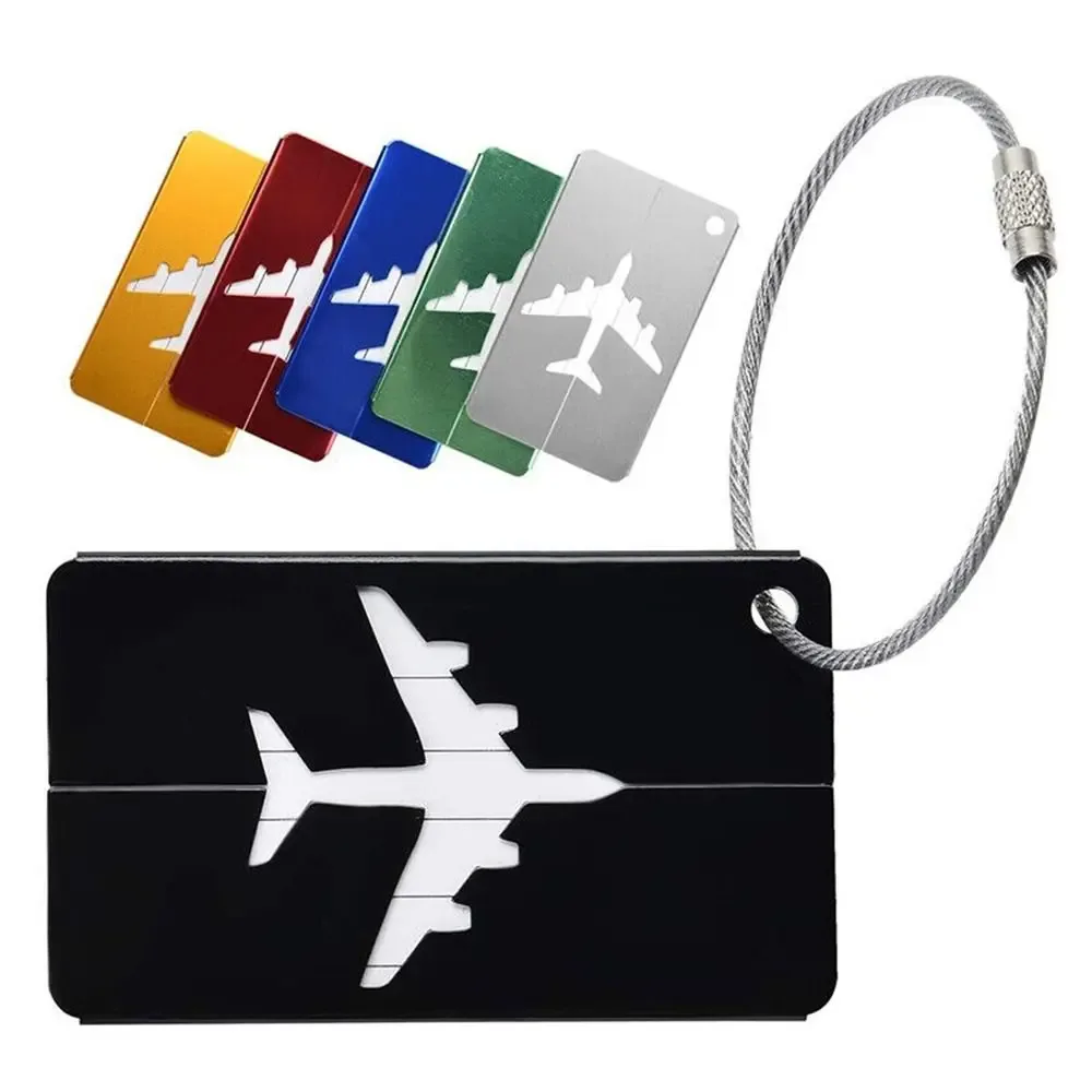 étiquettes de bagage de voyage réutilisables, valise attro, bagage de vacances, identification d'avion avec cordes, identification du sac, infraction