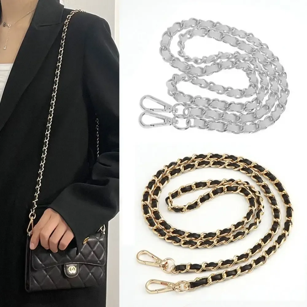 Sangle de sac à bandoulière en cuir JOPU, 120cm de long, 8mm de large, accessoires de remplacement pour sacs à main, sangle de sac initiée, noir et blanc