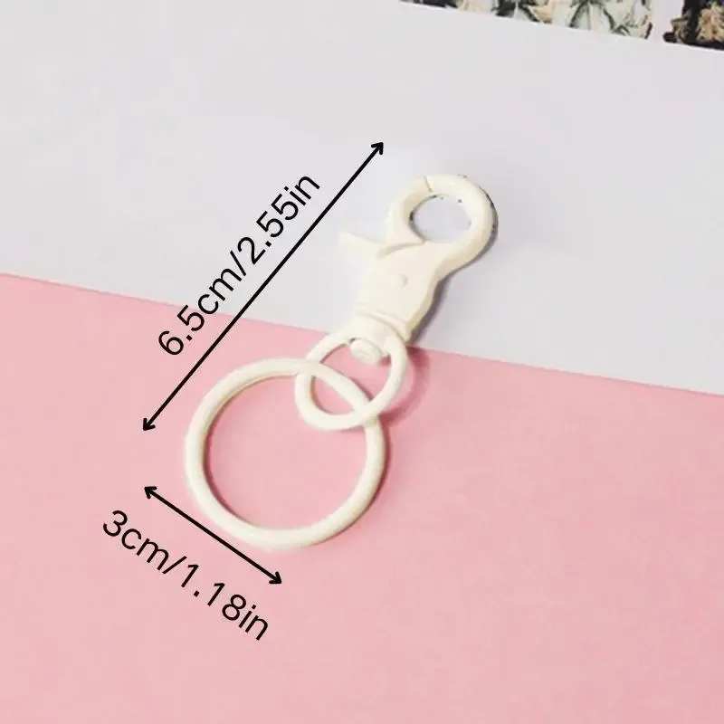 porte-clés mousqueton en acrylique pour vêtements, pendentif pour sac à dos, breloques pour sac, décor manuel coréen, porte-clés créatif de dessin animé
