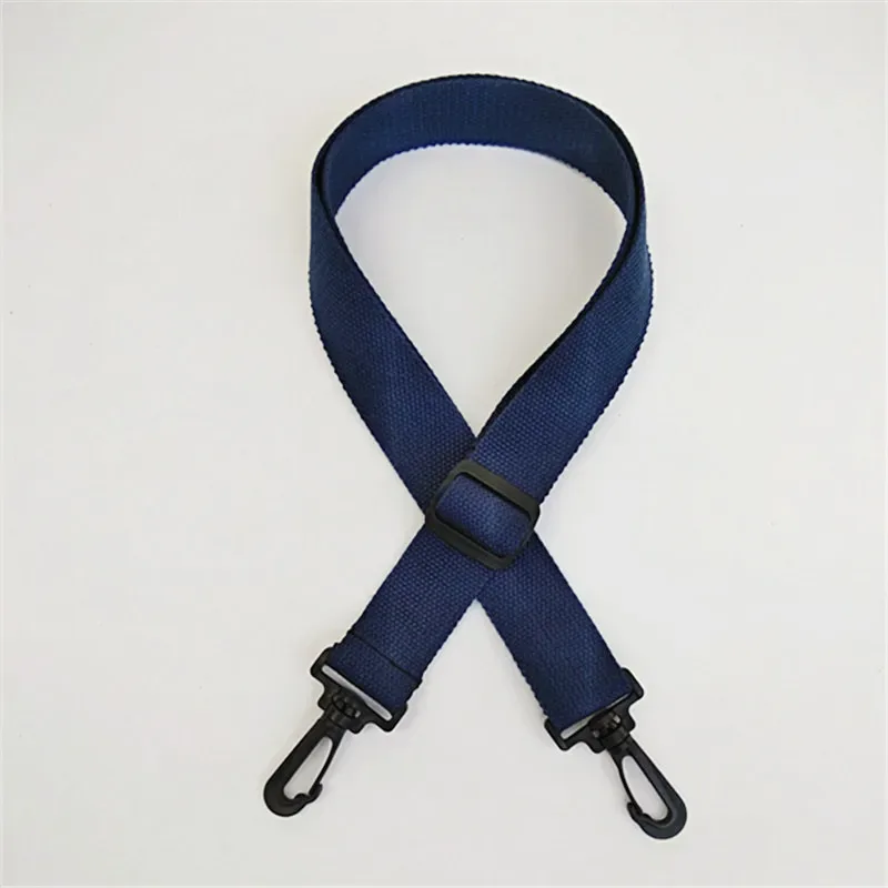 sangle de sac en toile de coton de couleur pure, 3.8cm, sangle de sac, ceinture, crochet en plastique noir réglable, fermoir, accessoires de sac à bandoulière, bricolage
