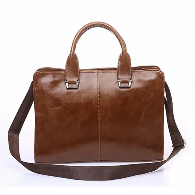 porte-documents de bureau d'affaires pour hommes, sac à main pour ordinateur portable, fourre-tout en cuir pu, grands sacs à bandoulière solides, sac vintage noir