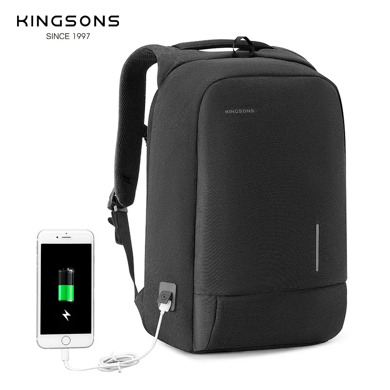 sac à dos antivol pour ordinateur portable kingsons vgoal avec port usb et serrure tsa, sac à dos d'affaires 13/15,6/17,3 pouces pour hommes et femmes, imperméable