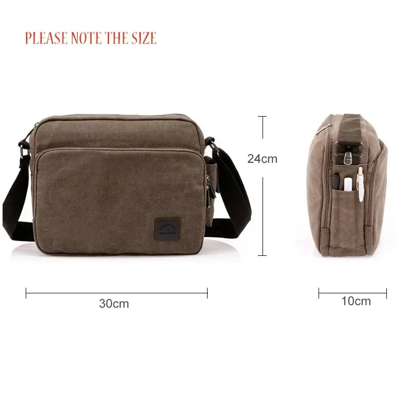 sac en toile vintage pour hommes, sac à bandoulière initié, multifonction décontracté, portefeuille messager de voyage, sac de voyage extérieur bolso, étuis à bombes