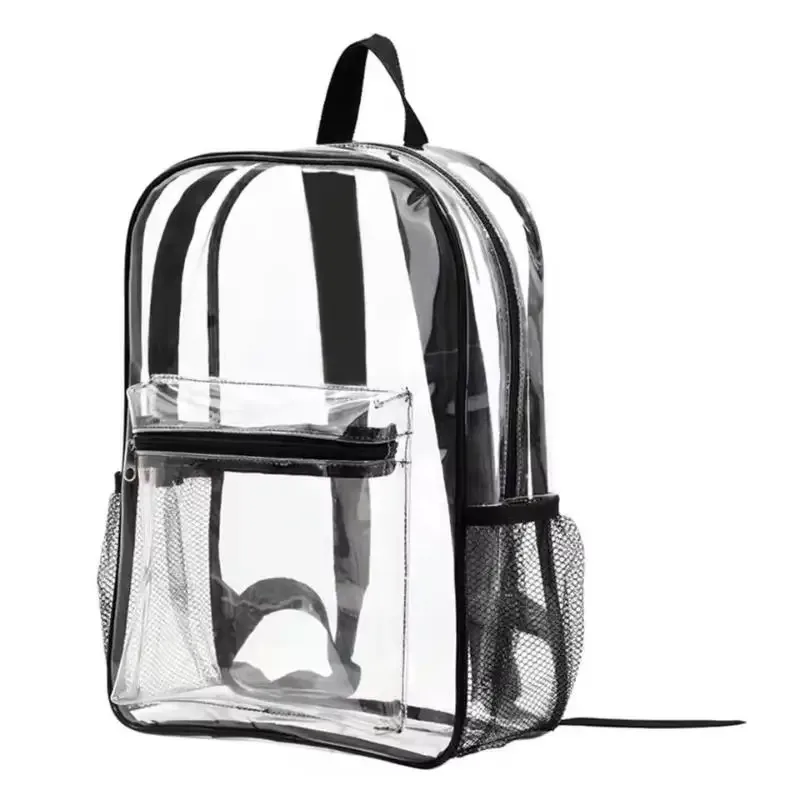 sac à dos de sport transparent en pvc, sac à dos de gym d'extérieur, sac à dos de voyage transparent de grande capacité pour l'université et la randonnée