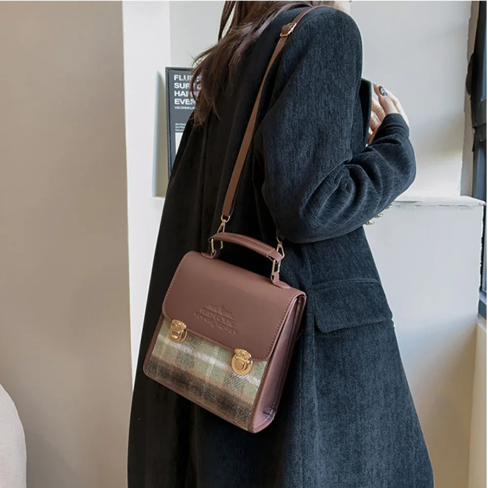mini sac à dos, sac à bandoulière style preppy, sac vintage polyvalent, sac à main multifonction élégant pour femme