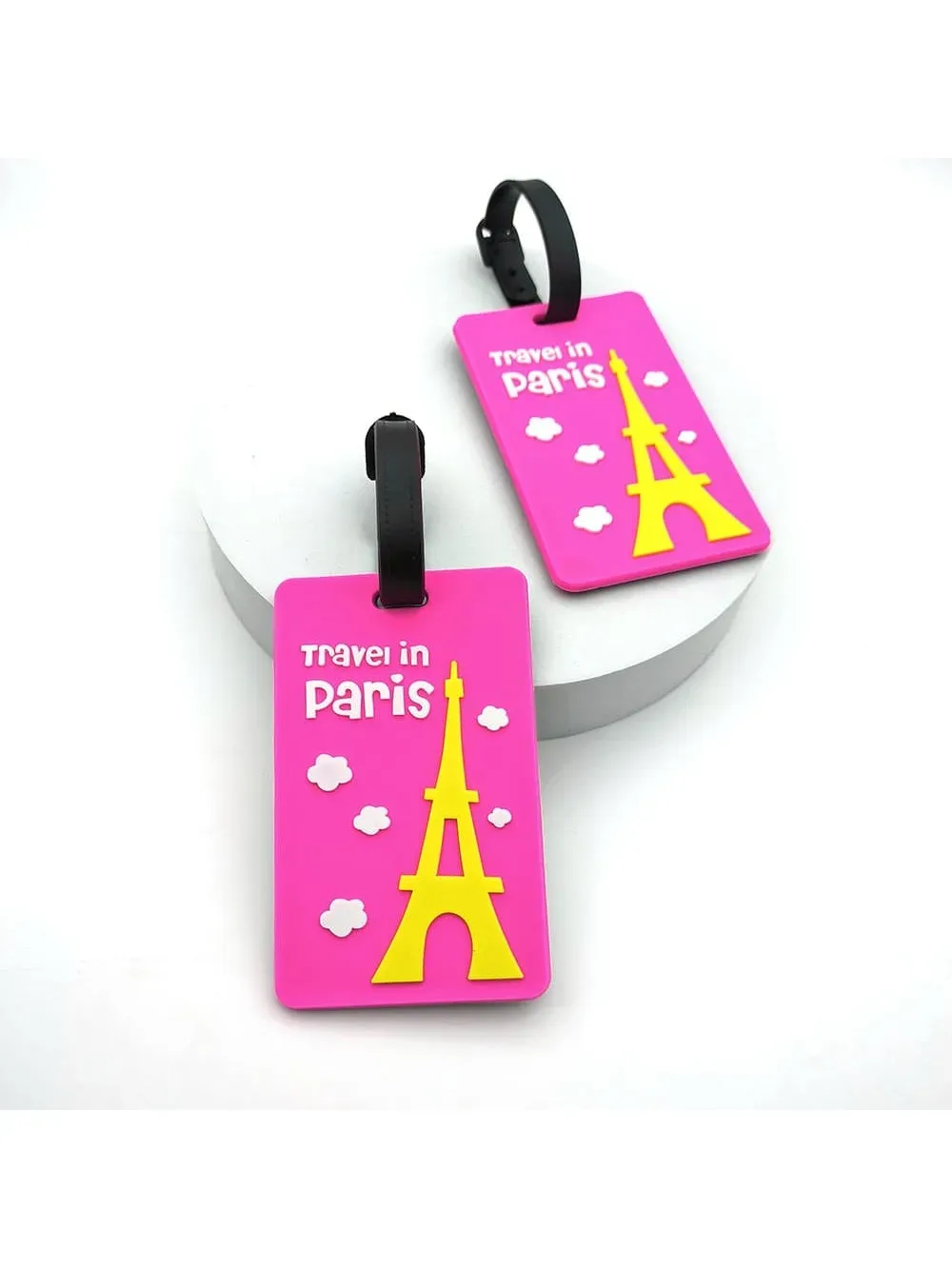 étiquette de bagage mignonne, 1 pièce, accessoires de voyage, porte-valise en gel de silice, étiquette d'embarquement pour bagages, accessoires de voyage