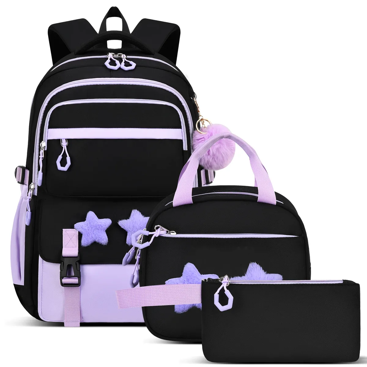 ensemble de sacs d'école pour enfants, grand sac à dos kawaii pour filles, sac à dos d'école primaire, sac à livres pour enfants, sac à dos de voyage étanche pour ordinateur portable