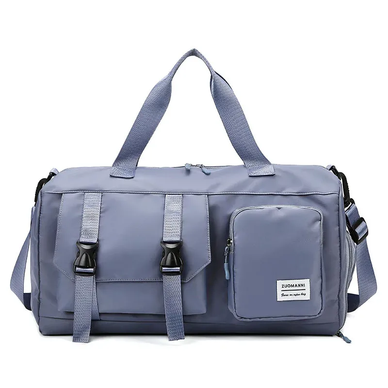 sac de voyage imperméable avec compartiment séparé pour chaussures, sac de sport à compartiments sec/humide, sac bandoulière pour yoga et courts séjours